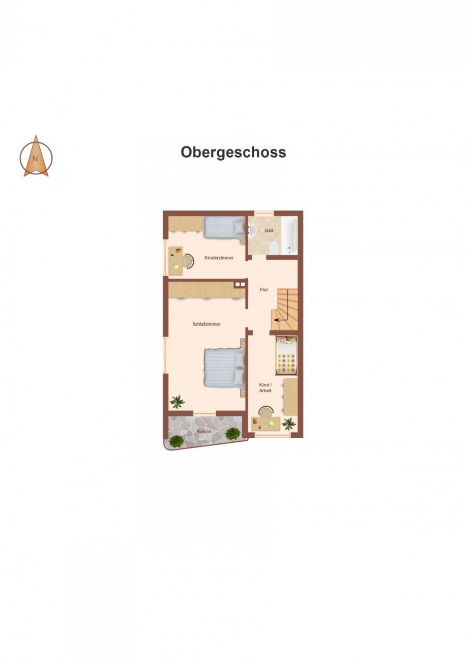 Grundriss OG Doppelhaush�lfte M�nchen