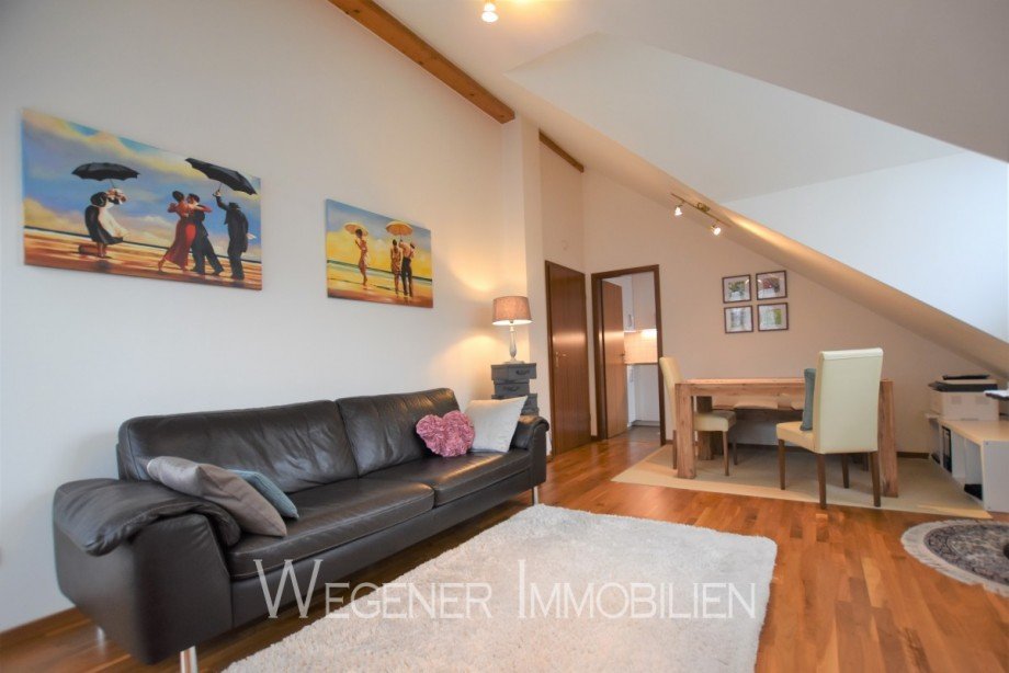 Gem�tliches Wohnzimmer Dachgeschosswohnung M�nchen