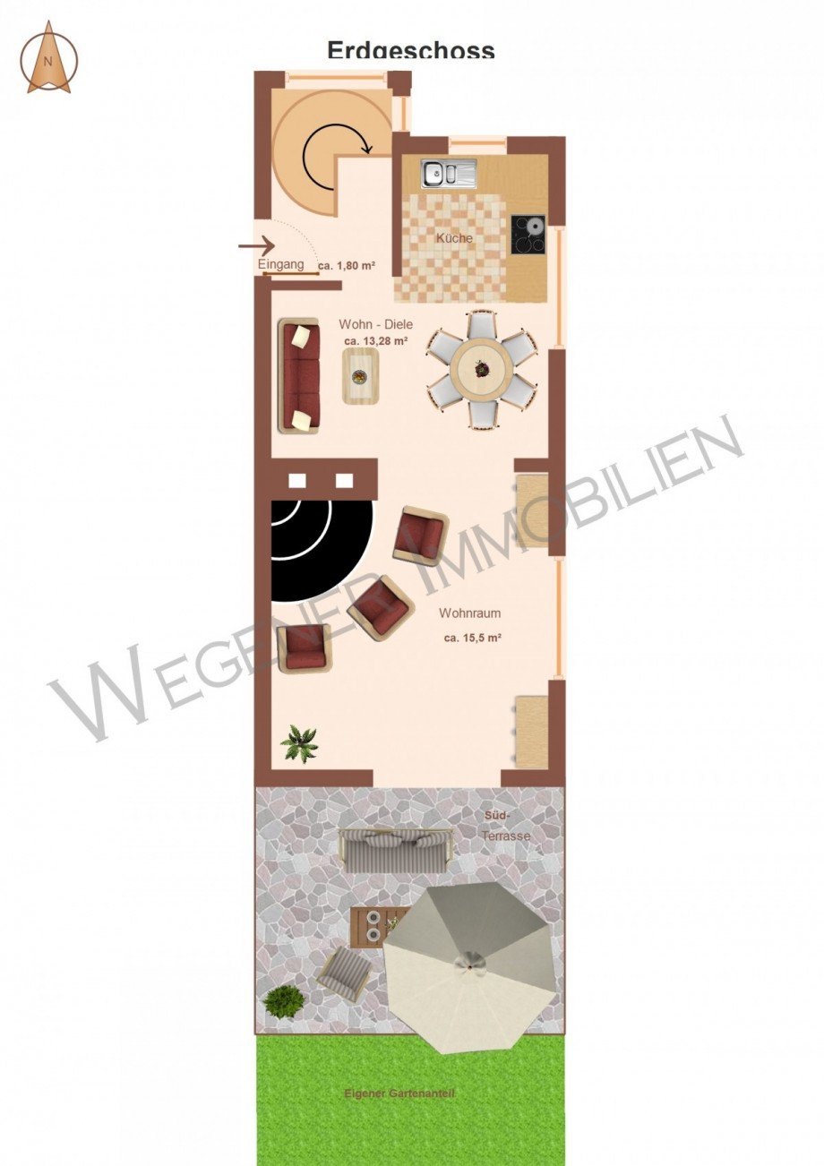 Grundriss_EG_Bsp.-M�blierung Maisonettewohnung Ottobrunn