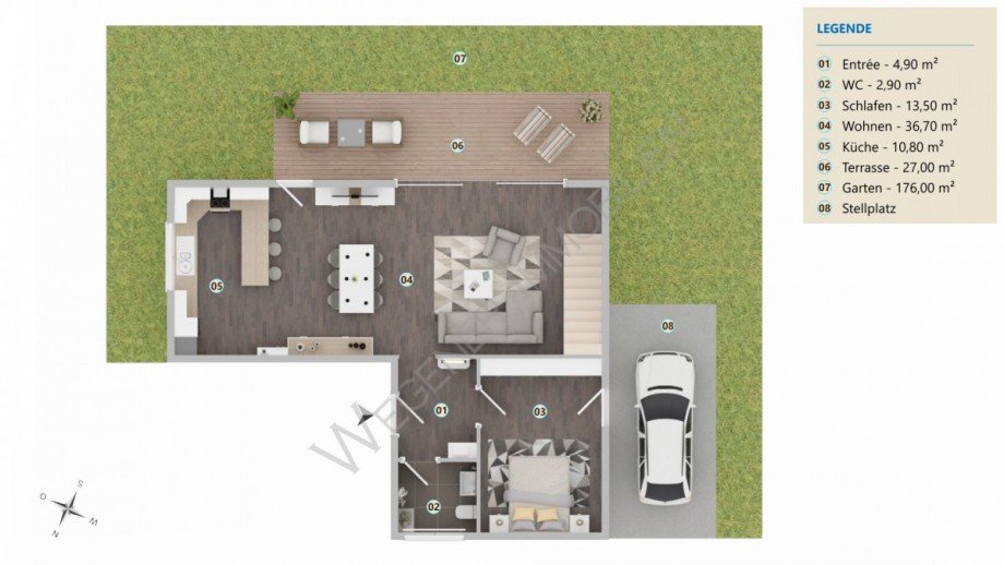 EG Grundriss mit Bsp m�bierung Maisonettewohnung Haar