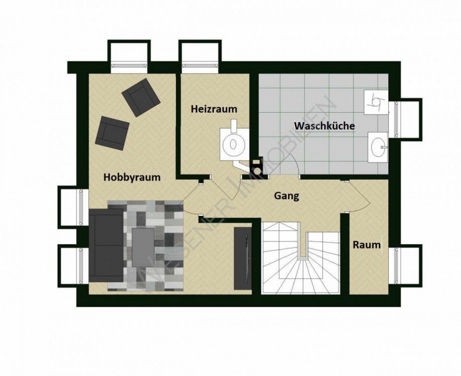 Grundriss KG Doppelhaush�lfte Vaterstetten