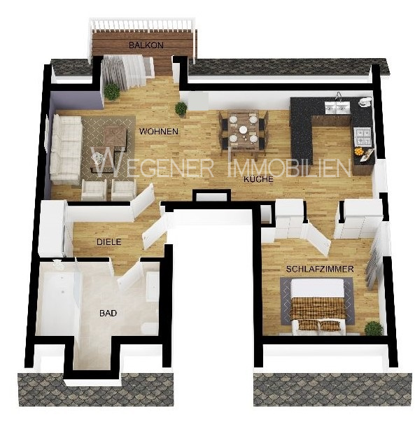 Grundriss Dachgeschosswohnung M�nchen