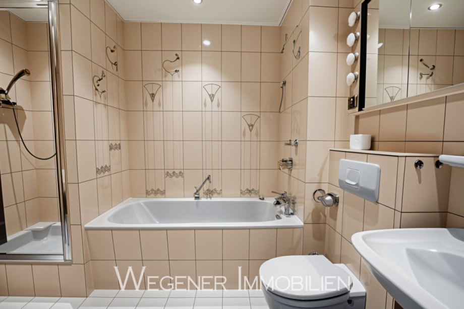 Bad mit Dusche + Wanne Etagenwohnung Haar