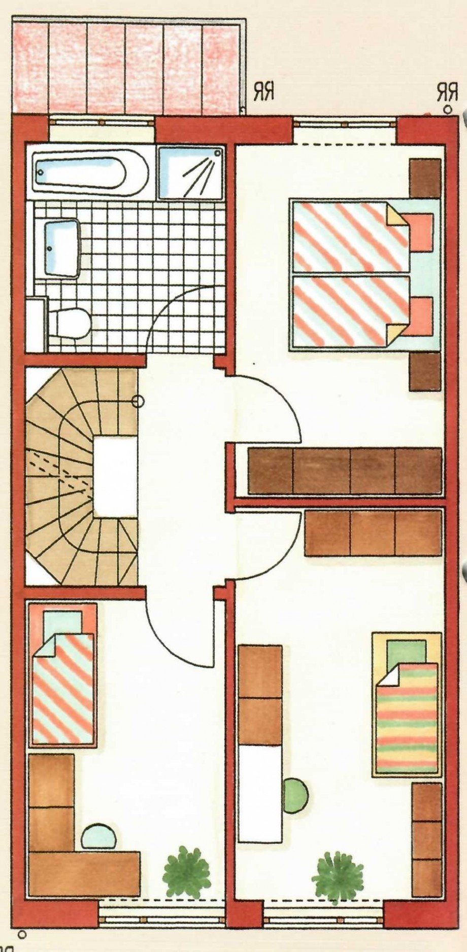 Grundriss OG Reihenmittelhaus Taufkirchen