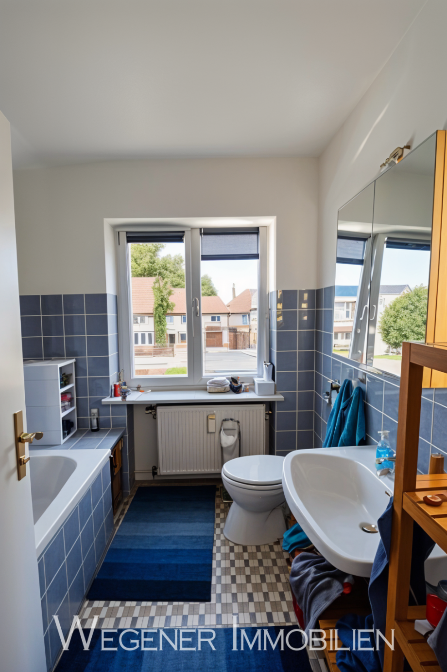 Bad mit Fenster Terrassenwohnung M�nchen