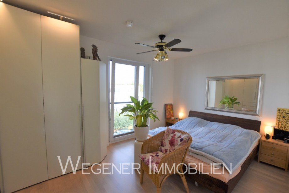 Schlafzimmer mit Parkett Etagenwohnung M�nchen