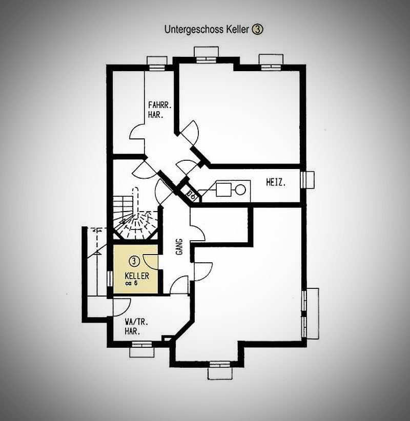 Grundriss-KG Maisonettewohnung M�nchen