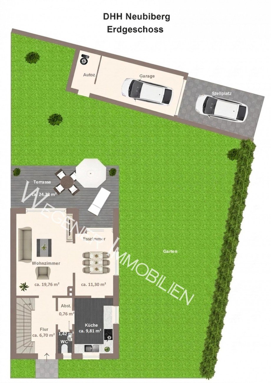 DHH_EG_Garten Doppelhaush�lfte Neubiberg